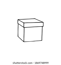 Imagen del garabato de las cajas. Imagen para Internet, imprimir, diseñar algo. Cuadro cuadrado