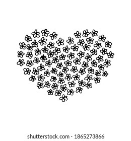 Imagen de Doodle. Dibujar corazones abstractos. Vector para web, impresión, diseño de invitación.
