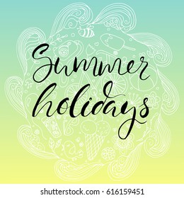 Doodle images about Summer and inscription Summer holidays