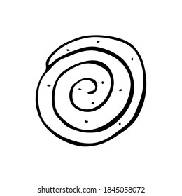 Doodle images of baking. An image of a hand-drawn food. Vector for web, print, textile.
