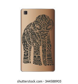 Doodle indian elephant in vector. Perfect for pattern, textile, poster, web, coloring book