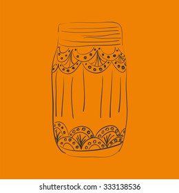 Doodle indian jar