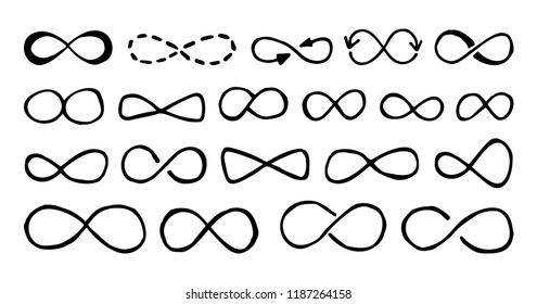 Doodle infinity symbols
