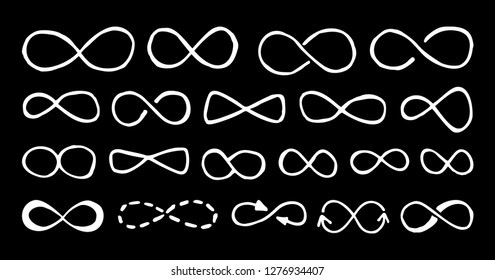 Doodle infinity symbols