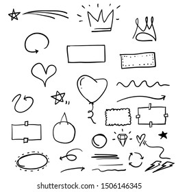doodle infographic element illustration for your design or text vector