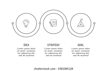 Doodle infographic elements with 3options. Vector business template for presentation