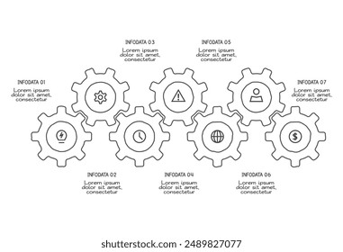 Doodle infographic elements with 4 options. Vector business template for presentation