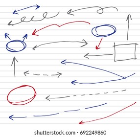 doodle infographic  elements and sketching vector illustration