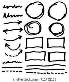 doodle infographic  elements and sketching vector illustration