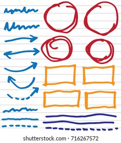 doodle infographic  elements and sketching vector illustration