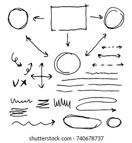 doodle infographic  elements and sketching vector illustration