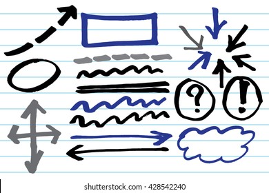 doodle infographic/elements and sketching vector illustration