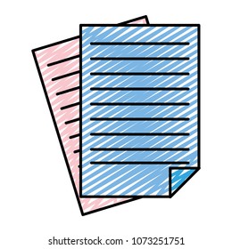 doodle information papers block school object