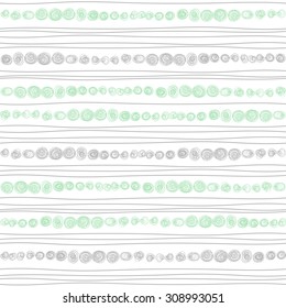 Doodle inky hand drawn abstract pattern. Seamless vector background.