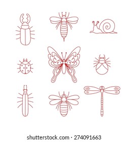 Doodle insect set