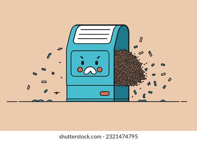projeto de máquina do shredder de papel do escritório 655572 Vetor no  Vecteezy