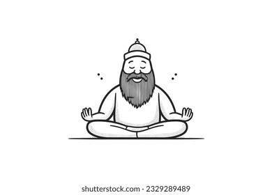 Doodle inspirado Pasivo en estudio de yoga, pegatina de dibujos animados, boceto, vector, ilustración