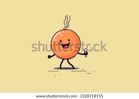 Doodle inspired Prankster playing practical jokes, cartoon sticker, sketch, vector, Illustration