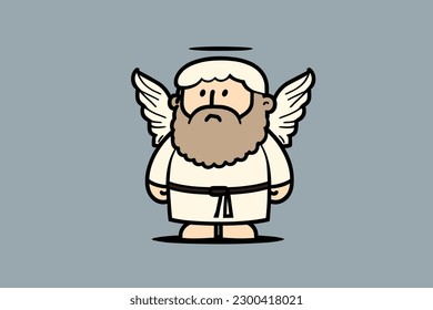 Doodle inspired Zechariah, cartoon sticker, sketch, vector, Illustration