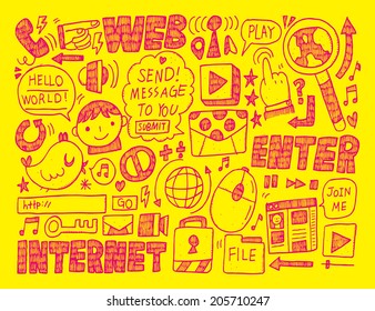 doodle internet web background