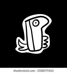 doodle Irregular pattern of black lines. Creative minimalist style art background for children.