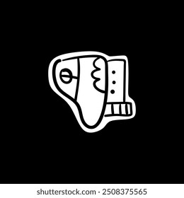 doodle Irregular pattern of black lines. Creative minimalist style art background for children.