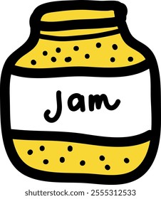 Doodle Jam Jar Vector Illustration