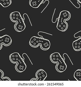 Doodle Joystick seamless pattern background