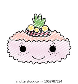 doodle kawaii nigiri nice japanese food