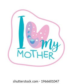 Doodle kawaii style cute woman vector image, Hand drawn mothers day lettering with branches vector image, Happy mother day card continuous one line drawing vector image, Happy mother day vector icons.
