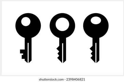 Icono de la tecla Doodle aislado. Línea de arte dibujada a mano. Ilustración del material vectorial de esténcil. EPS 10