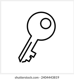 Icono de la tecla Doodle aislado. Línea de arte dibujada a mano. Esbozar ilustración de material vectorial. EPS 10