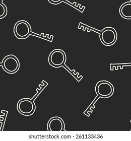 Doodle Key seamless pattern background