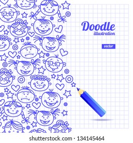 Doodle  kid cartoon design