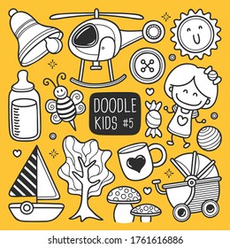 Doodle Kids Hand Drawn Vector