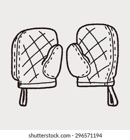 Doodle kitchen Gloves