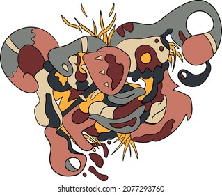 doodle koala vector for clothes design needs, merchandise and colorful backgrounds