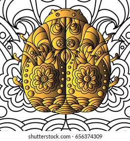doodle the ladybug for coloring book