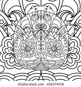 doodle the ladybug for coloring book