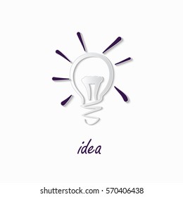 Doodle Lamp - Idea. stylish conceptual digital light bulb idea design