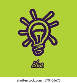 Doodle Lamp - Idea. stylish conceptual digital light bulb idea design