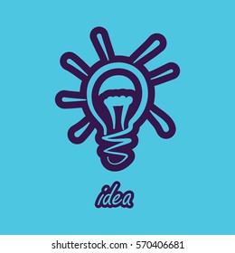 Doodle Lamp - Idea. stylish conceptual digital light bulb idea design