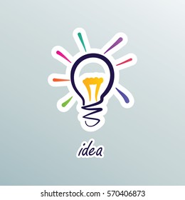 Doodle Lamp - Idea. stylish conceptual digital light bulb idea design