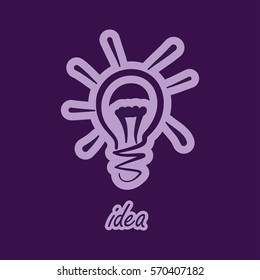 Doodle Lamp - Idea. stylish conceptual digital light bulb idea design