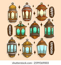 Doodle lantern lamp islamic collection art