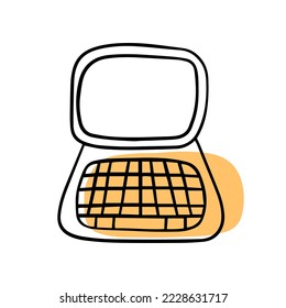 Doodle laptop, work at home