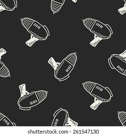 Doodle Laser Gun seamless pattern background