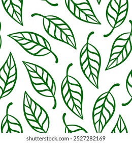 doodle leaf background. doodle leave background pattern background. Hand drawn leaf outline vector. leaves pattern wallpaper.