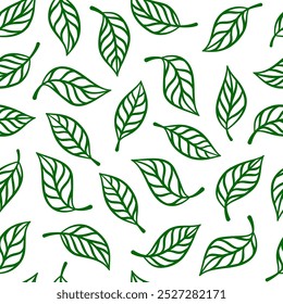 doodle leaf background. doodle leave background pattern background. Hand drawn leaf outline vector. leaves pattern wallpaper.