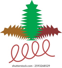 Doodle leaf design vector illustration